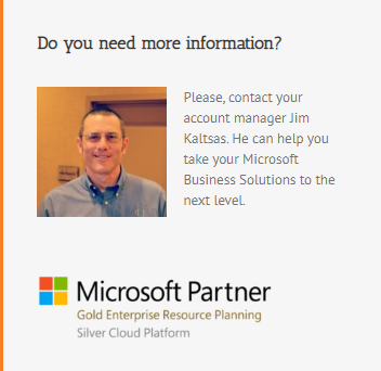 Jim Kaltsas sidebar contact info ISV Partner Page