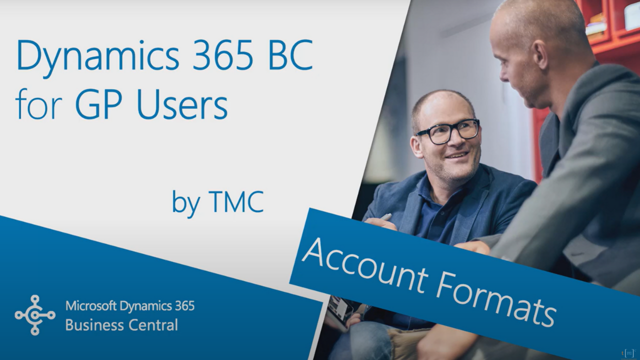 Account formats Dynamics 365 Business Central vs. Dynamics GP